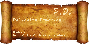 Palkovits Domonkos névjegykártya