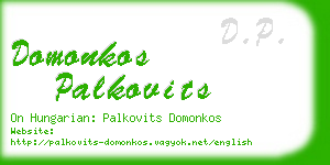 domonkos palkovits business card